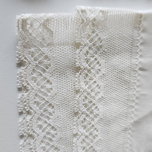 VTG Handkerchief Lot Hankie Embroidery‎ Applique White Lace Crochet Pink Linen - Picture 12 of 15